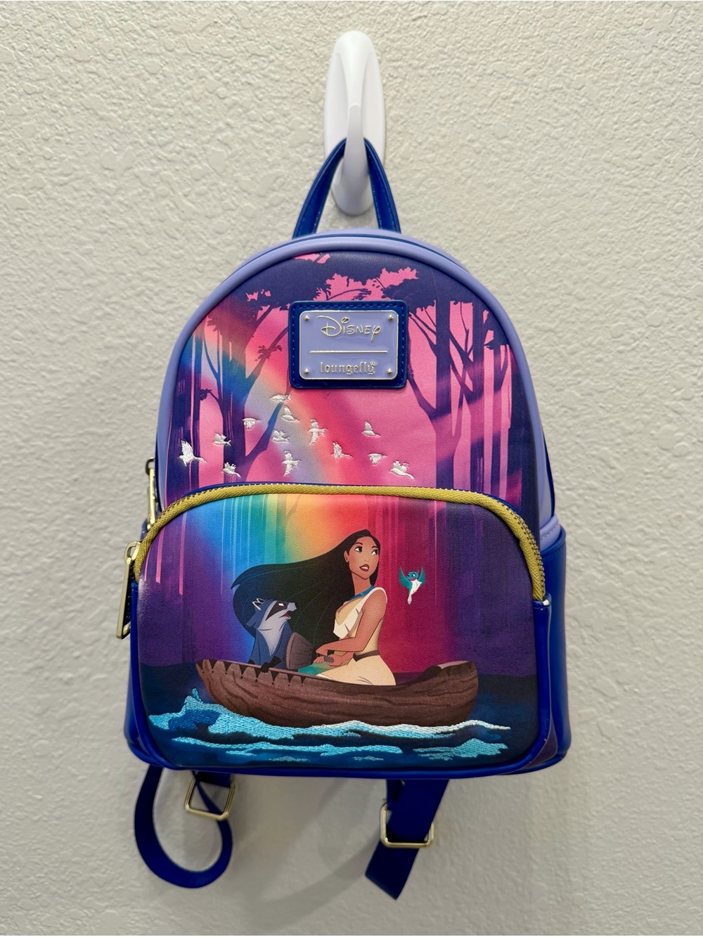 Loungefly Disney Pocahontas Just Around the Riverbend Mini Backpack EUC